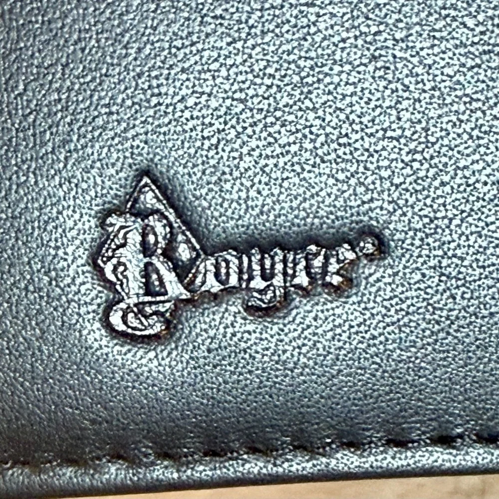 Royce Black Passport Holder Leather Vanderbilt Peabody College stamped inside